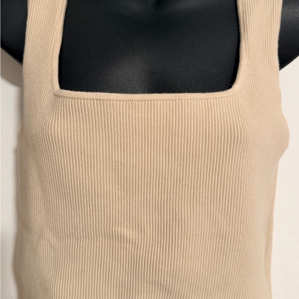 Reformation Cream Ribbed Tank Top - Picture 3 of 6